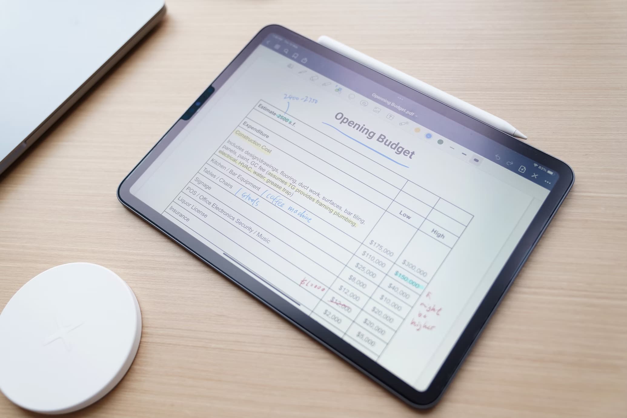 Budgeting on iPad using GoodNotes